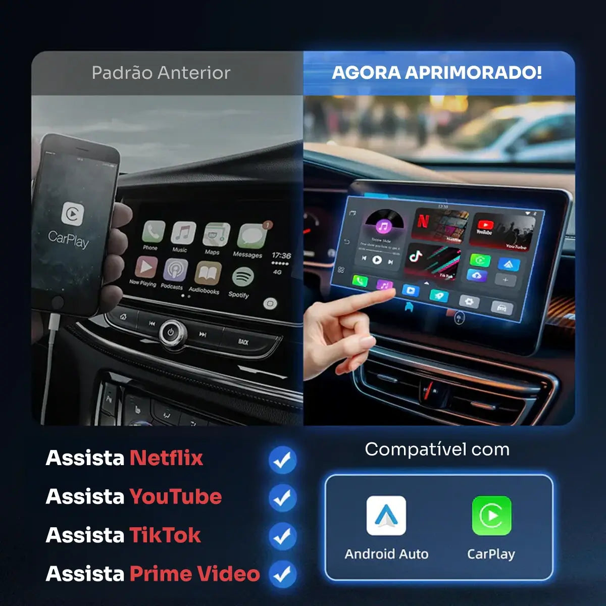 Play2Video Pro 2025 - Canais de TV/Streaming/Apple Car Play e Android Auto