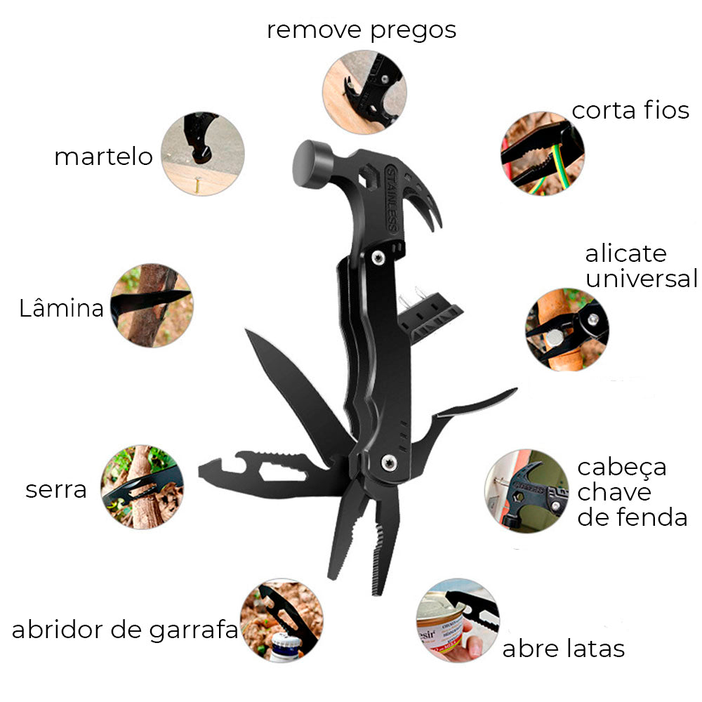 Martelo Ninja Multifuncional 7 em 1